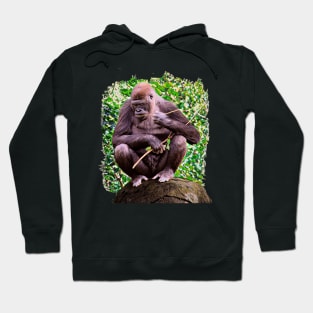 deep in thought Gorilla Hoodie